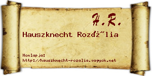 Hauszknecht Rozália névjegykártya
