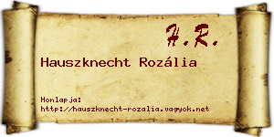 Hauszknecht Rozália névjegykártya