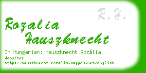 rozalia hauszknecht business card
