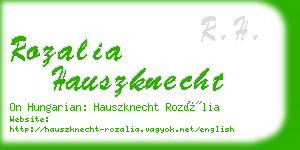 rozalia hauszknecht business card